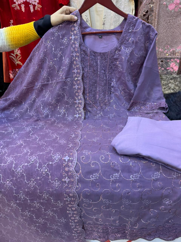 Premium Gold  Georgette Party Dress